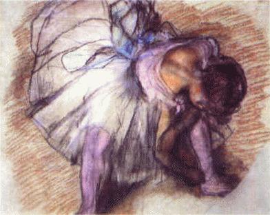 Edgar Degas Dancer Adjusting her Slippers